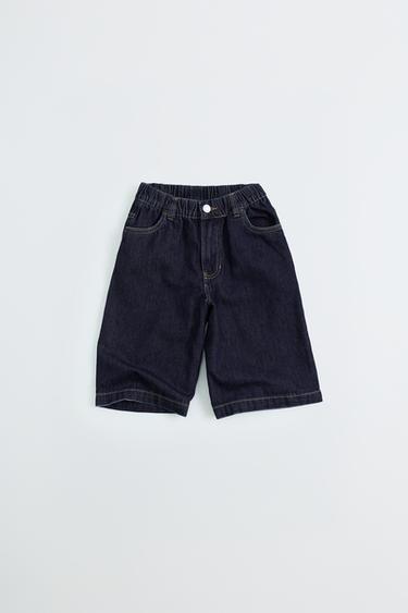 BAGGY DENIM BERMUDA SHORTS - Indigo by Zara