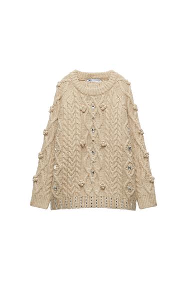 PEARL AND JEWEL KNIT SWEATER