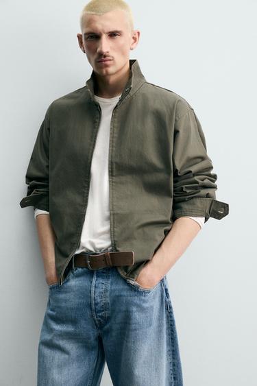 CEINTURE LARGE EN CROÛTE DE CUIR - Marron / Taupe de Zara - Image 1