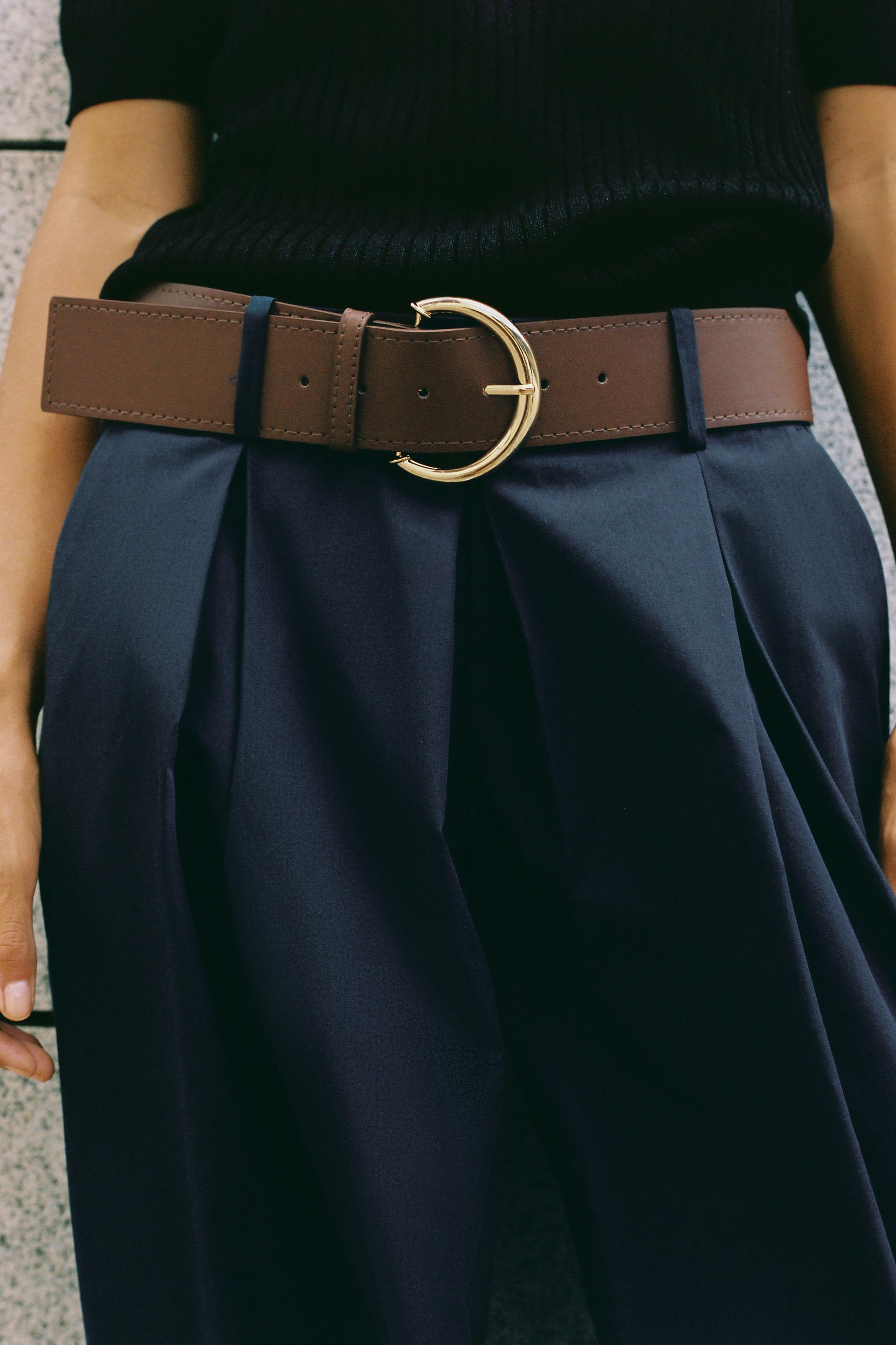 Женские брюки Zara BELTED CULOTTES — фото 4