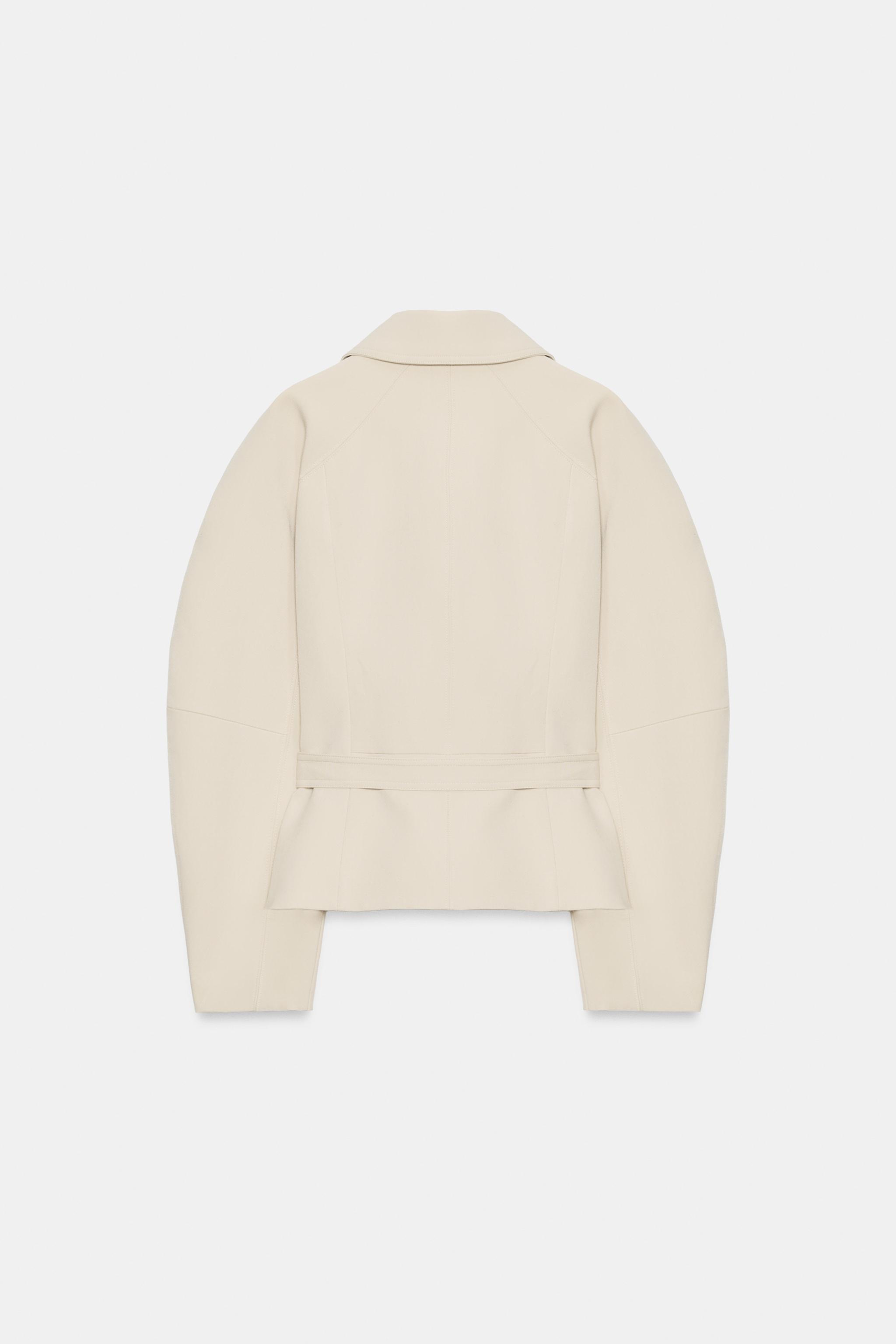 Женские куртки Zara BELTED PEPLUM JACKET — фото 8