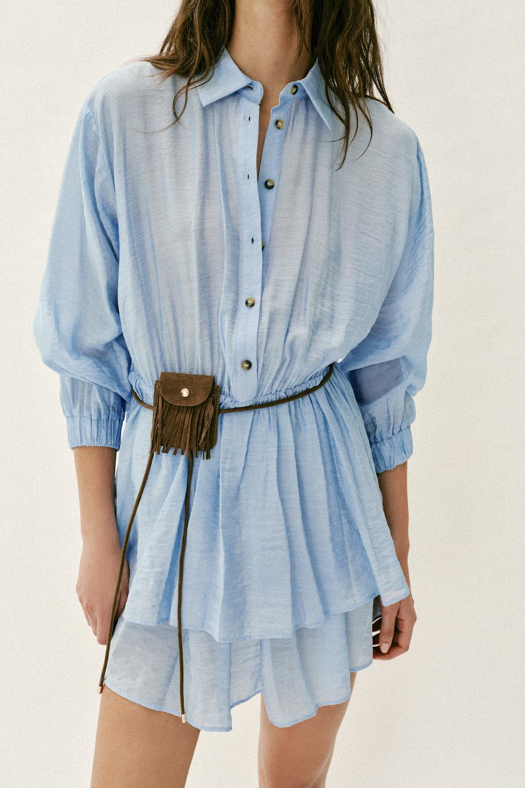 BELTED POCKET SHORT DRESS