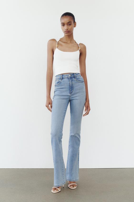 JEANS Z1975 FLARE TIRO ALTO - Azul claro de Zara - Imagen 0