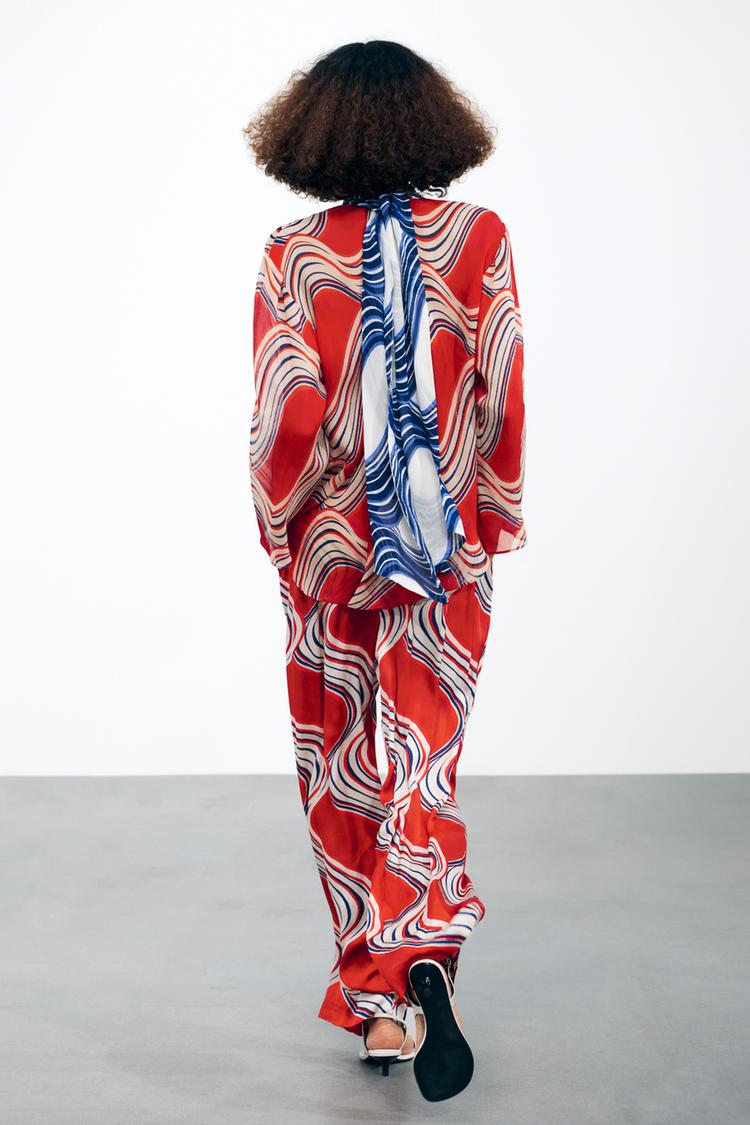 ZW COLLECTION PRINTED PAJAMA PANTS