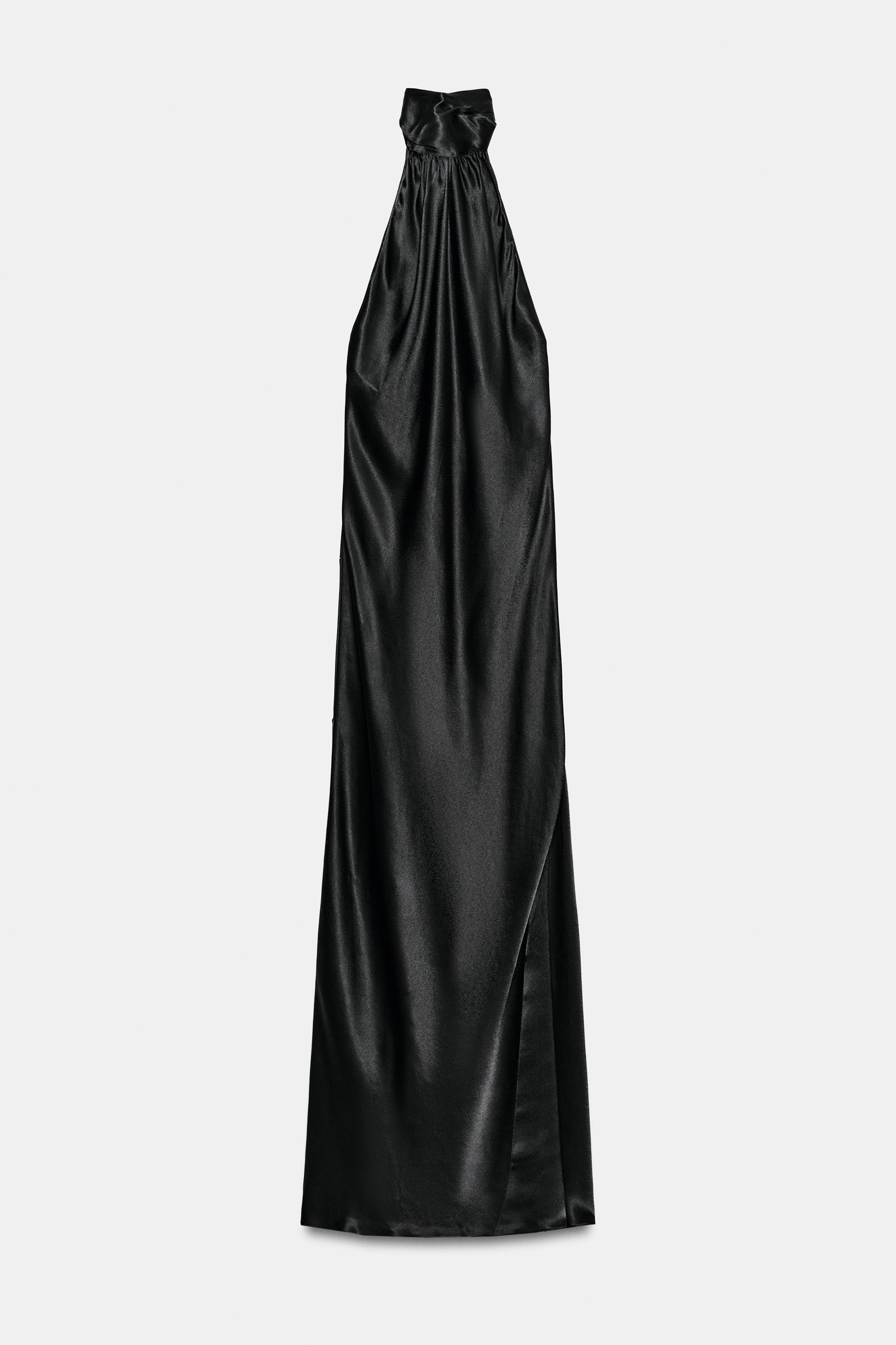 ZW COLLECTION SATIN EFFECT HALTER DRESS