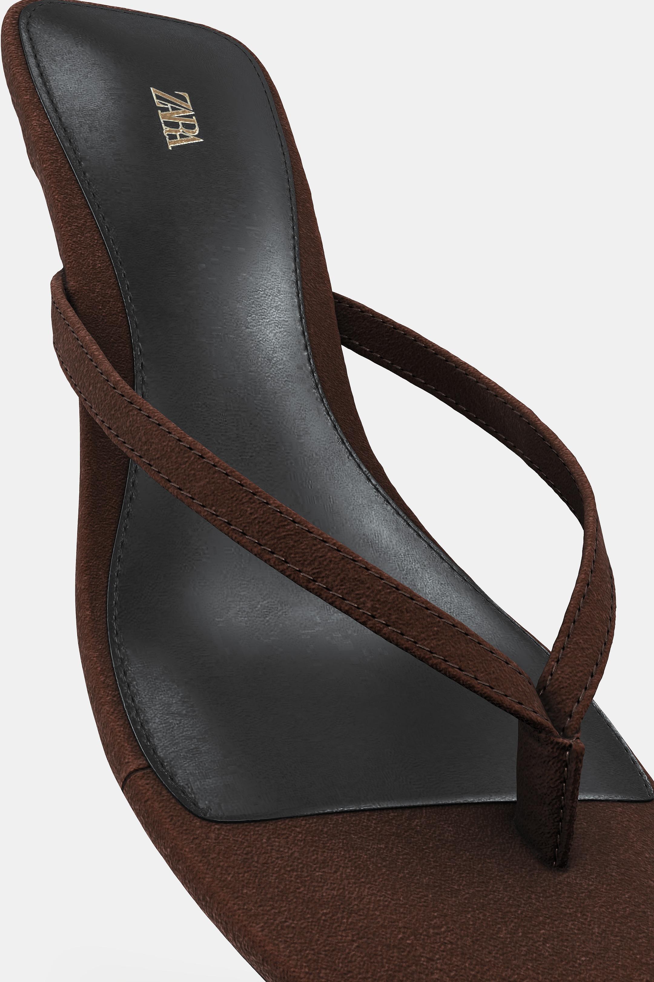 SANDALIA KITTEN ANTE - Marrón Chocolate de Zara