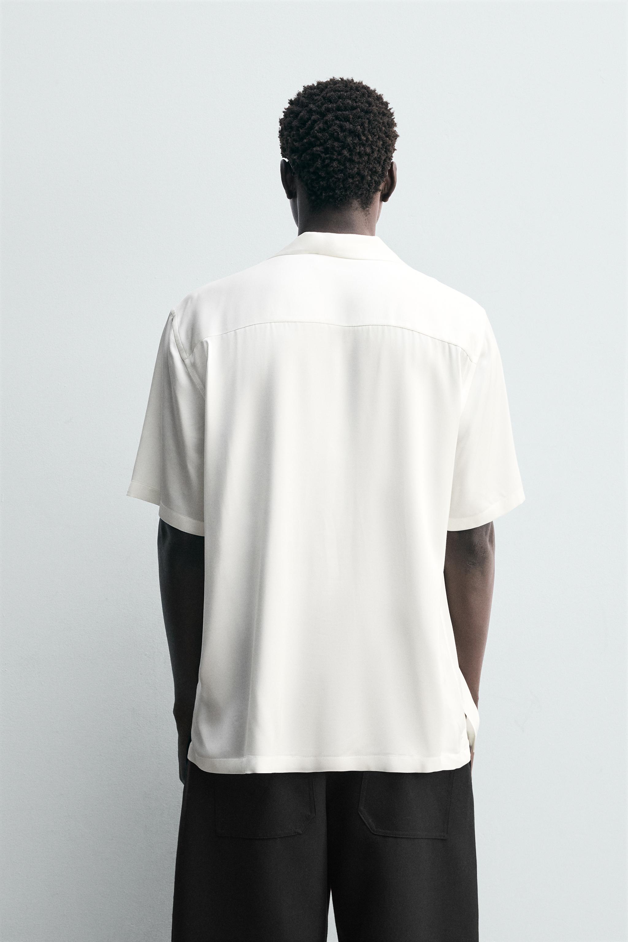 REGULAR FIT SATIN EFFECT SHIRT