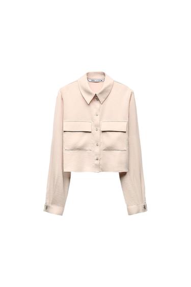 CAMISA SATINADA CROPPED