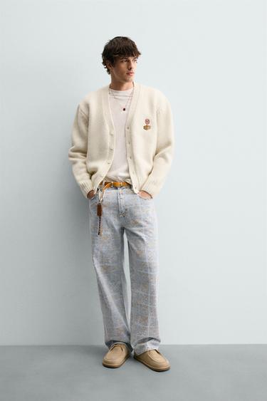 CARDIGAN BORDADO COMBINADO GABRIEL AZEVEDO X ZARA - Cru da Zara - Imagem 0