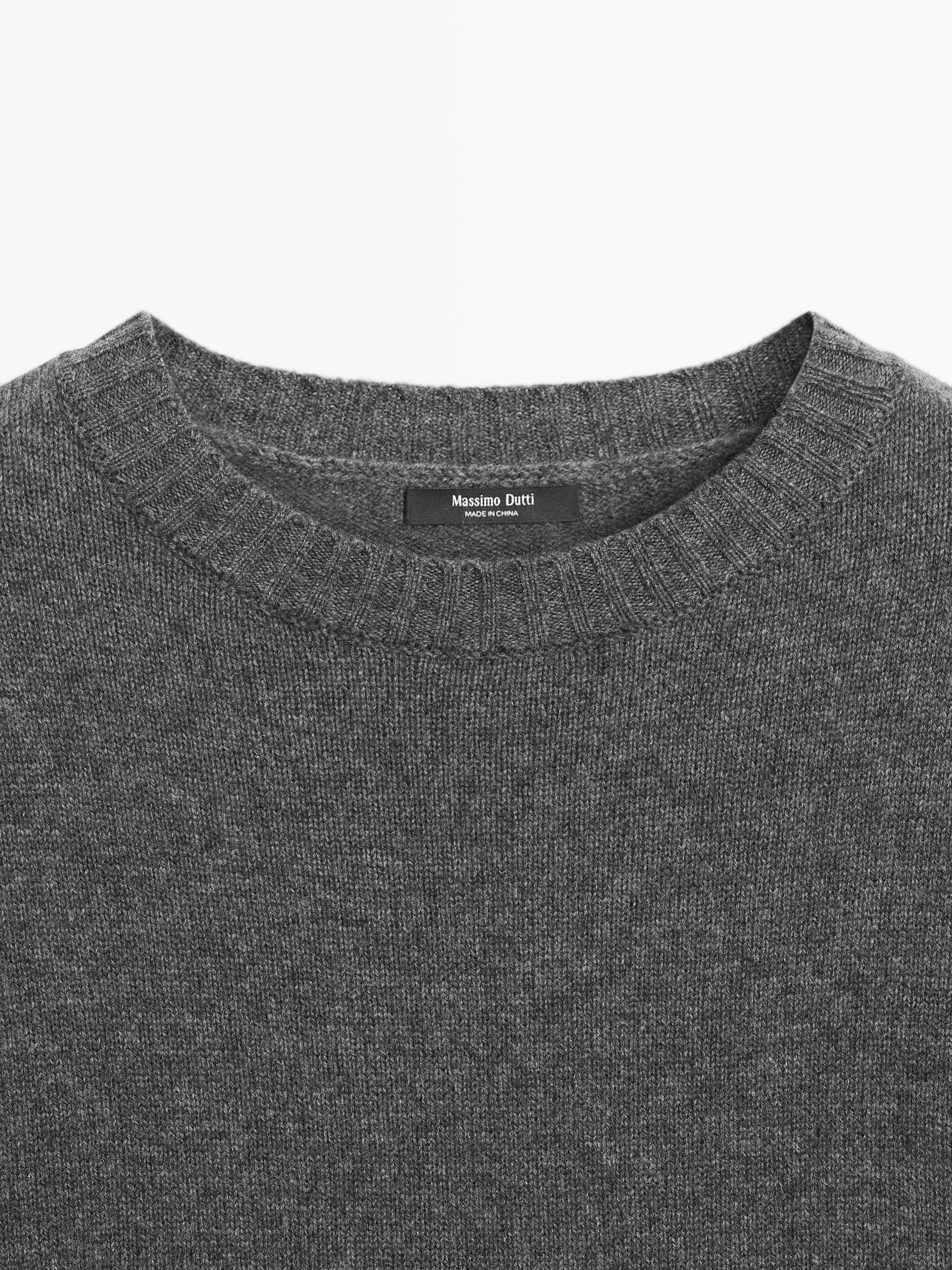 Pull col rond en laine mélangée