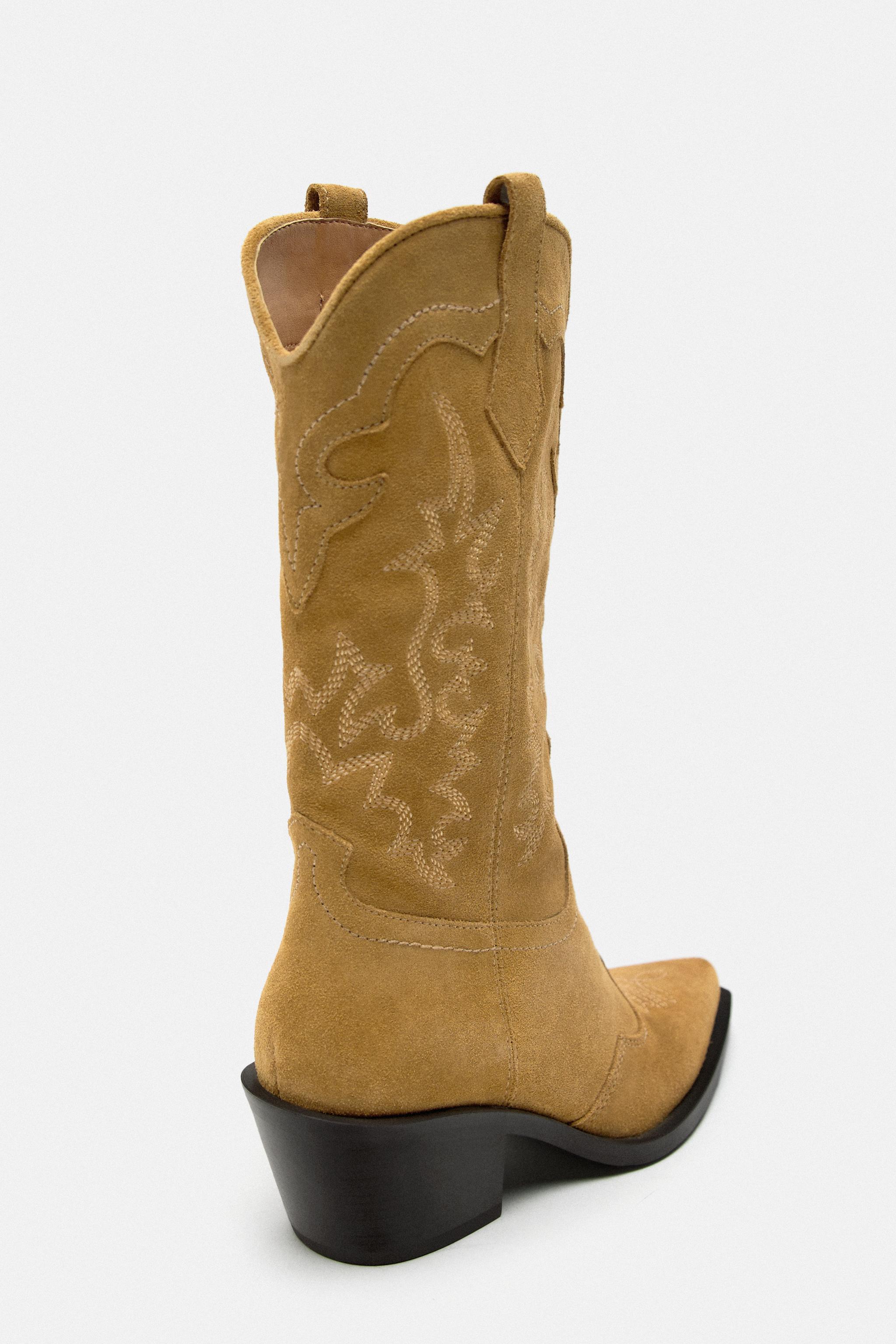 Botas cowboy zara marrones new arrivals