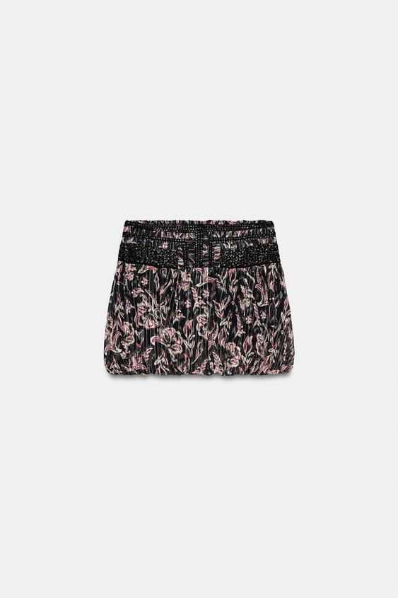 METALLIC THREAD SEQUIN PRINTED BALLOON SKIRT from Zara - $49.90