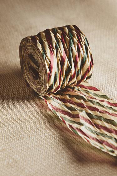 CHRISTMAS STRIPED PAPER RIBBON - Multicoloured by Zara - Image 4