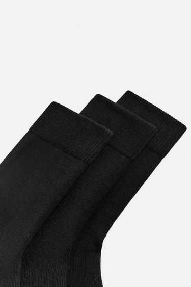 3-PACK OF PLAIN SOCKS - Black by Zara - Image 2