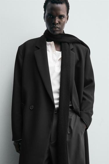 MANTEAU À BOUTONNAGE CROISÉ COUPE DÉCONTRACTÉE - Noir de Zara - Image 6