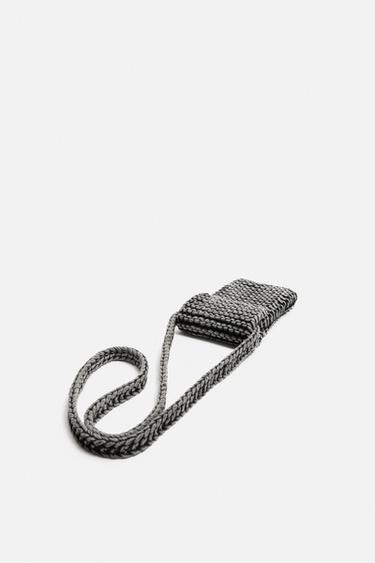 MACRAMÉ CROSSBODY BAG - Black by Zara - Image 4