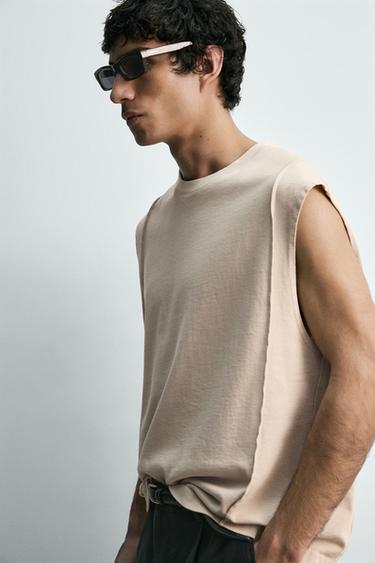 DÉBARDEUR À COUTURES - Vison moyen de Zara - Image 6