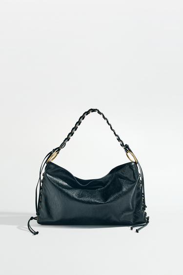 BOLSO DE HOMBRO OJALES - Negro de Zara