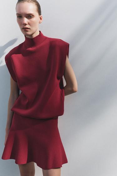 TOP THURJE LISHO - Ngjyrë shege e çelur nga Zara