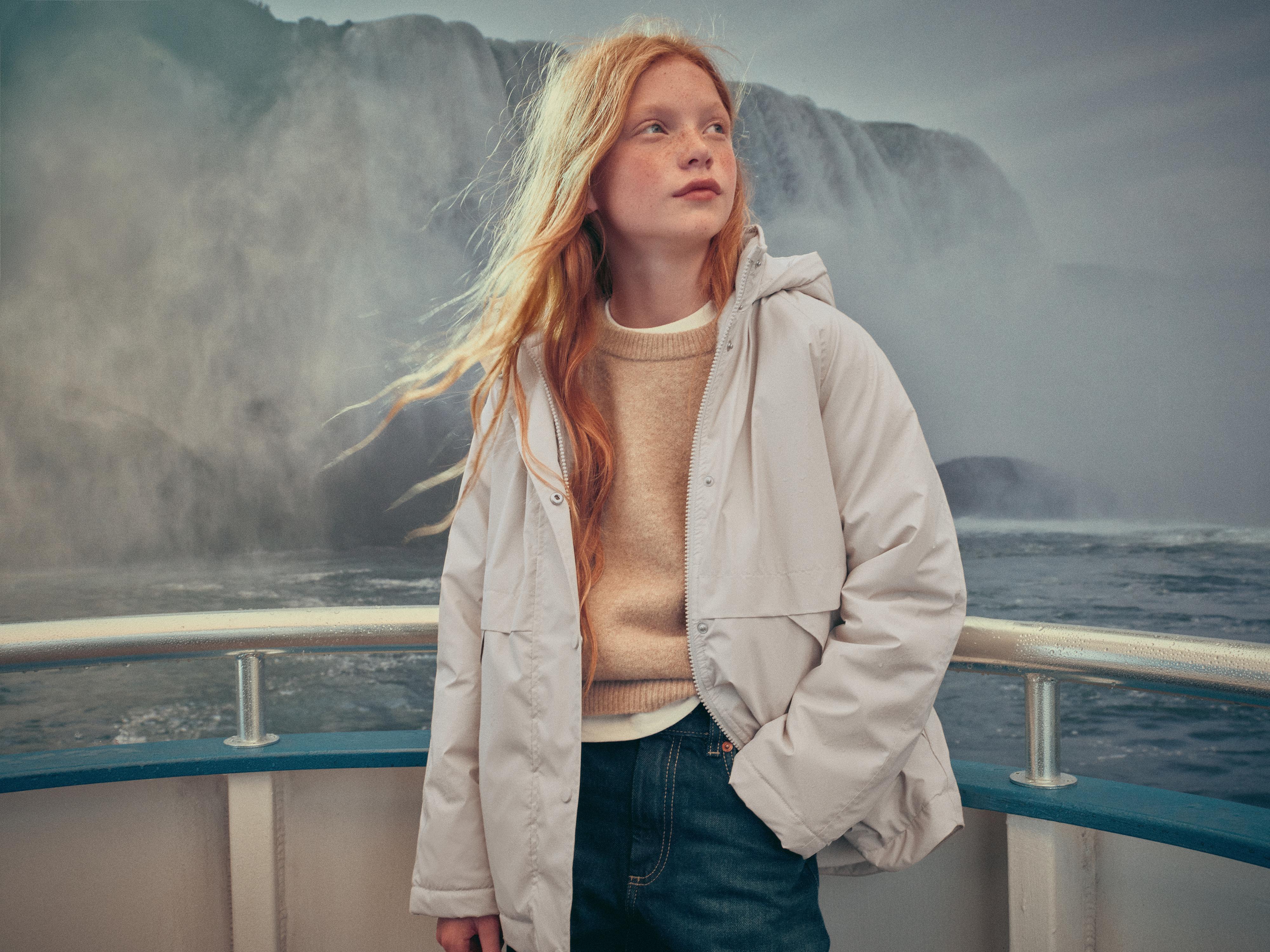 WATER-RESISTANT RUBBERIZED RAINCOAT — Ecru
