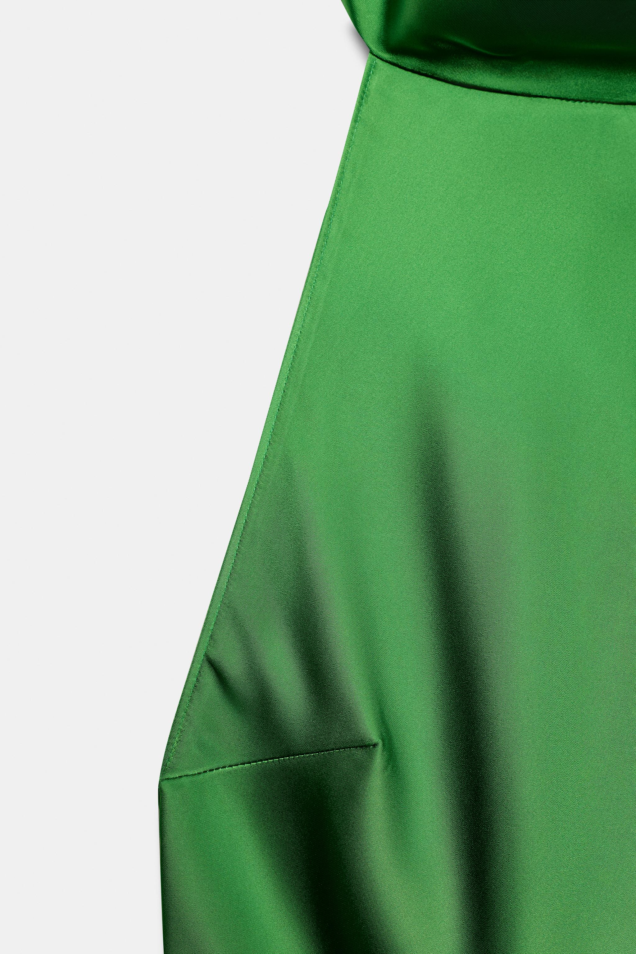 SATIN TIE-DETAIL MAXI DRESS