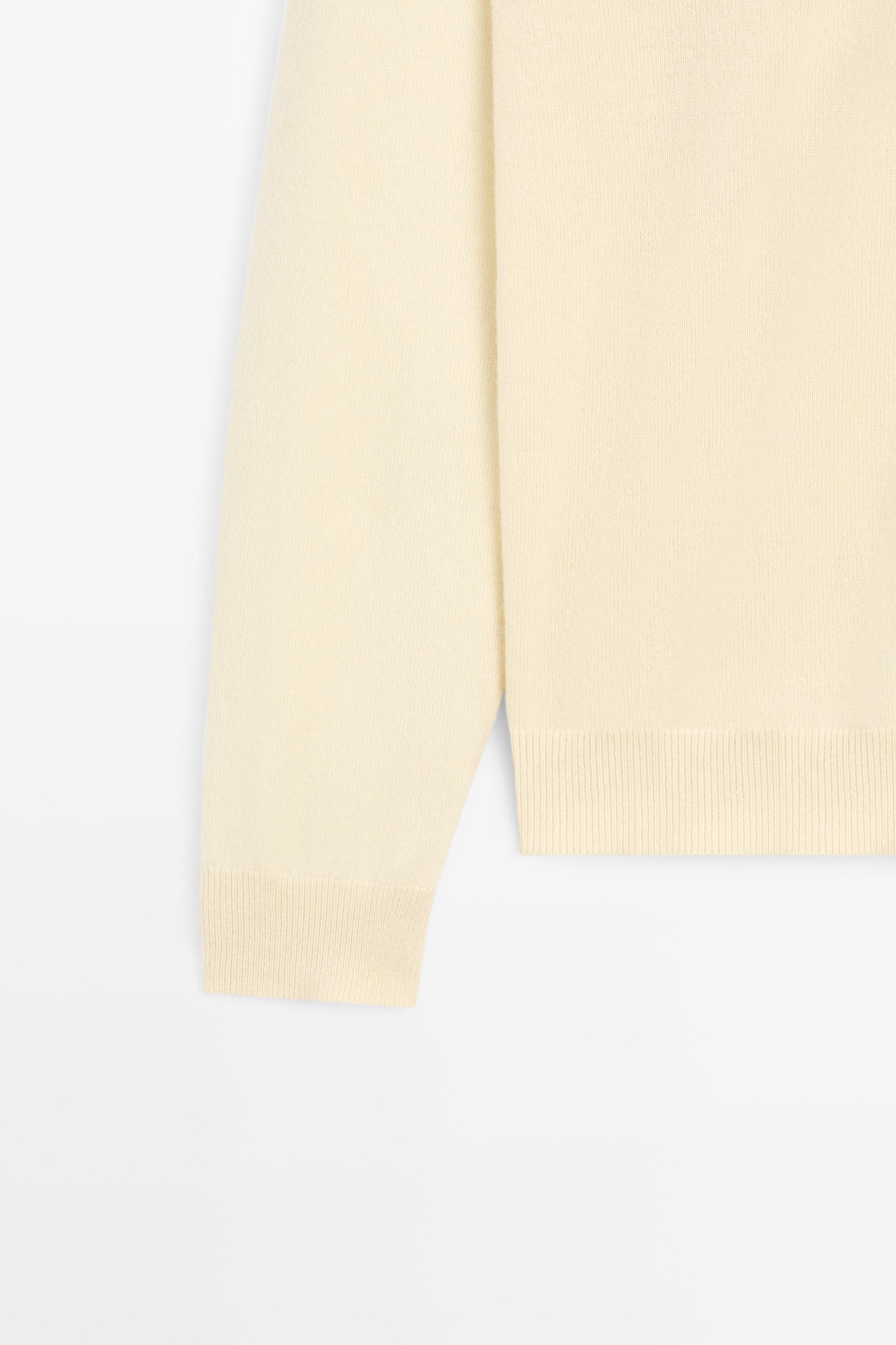 Pull polo en maille 100 % cachemire
