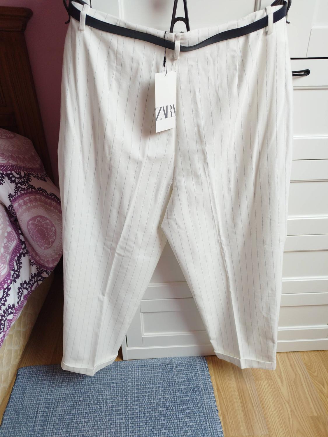 STRIPED TROUSERS WITH BELT - Image 5