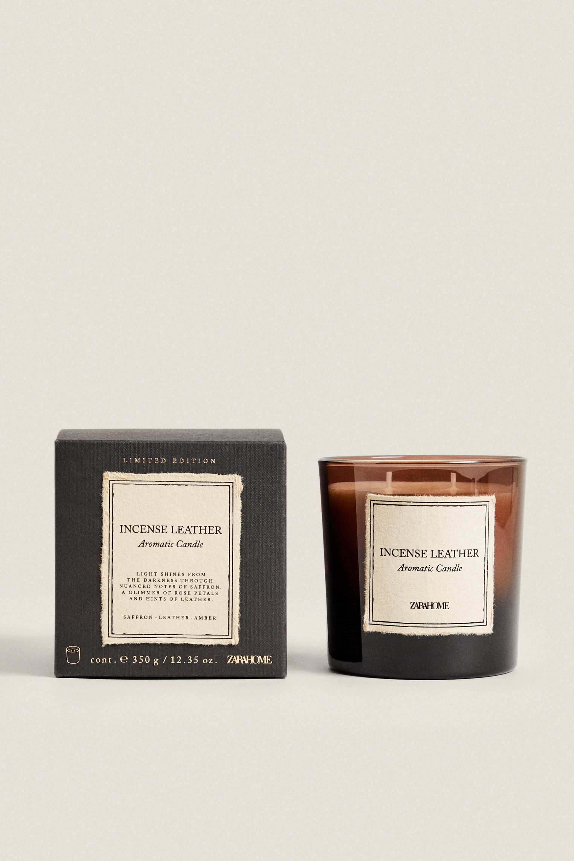 (350 G) INCENSE LEATHER SCENTED CANDLE Bronze ZARA United States