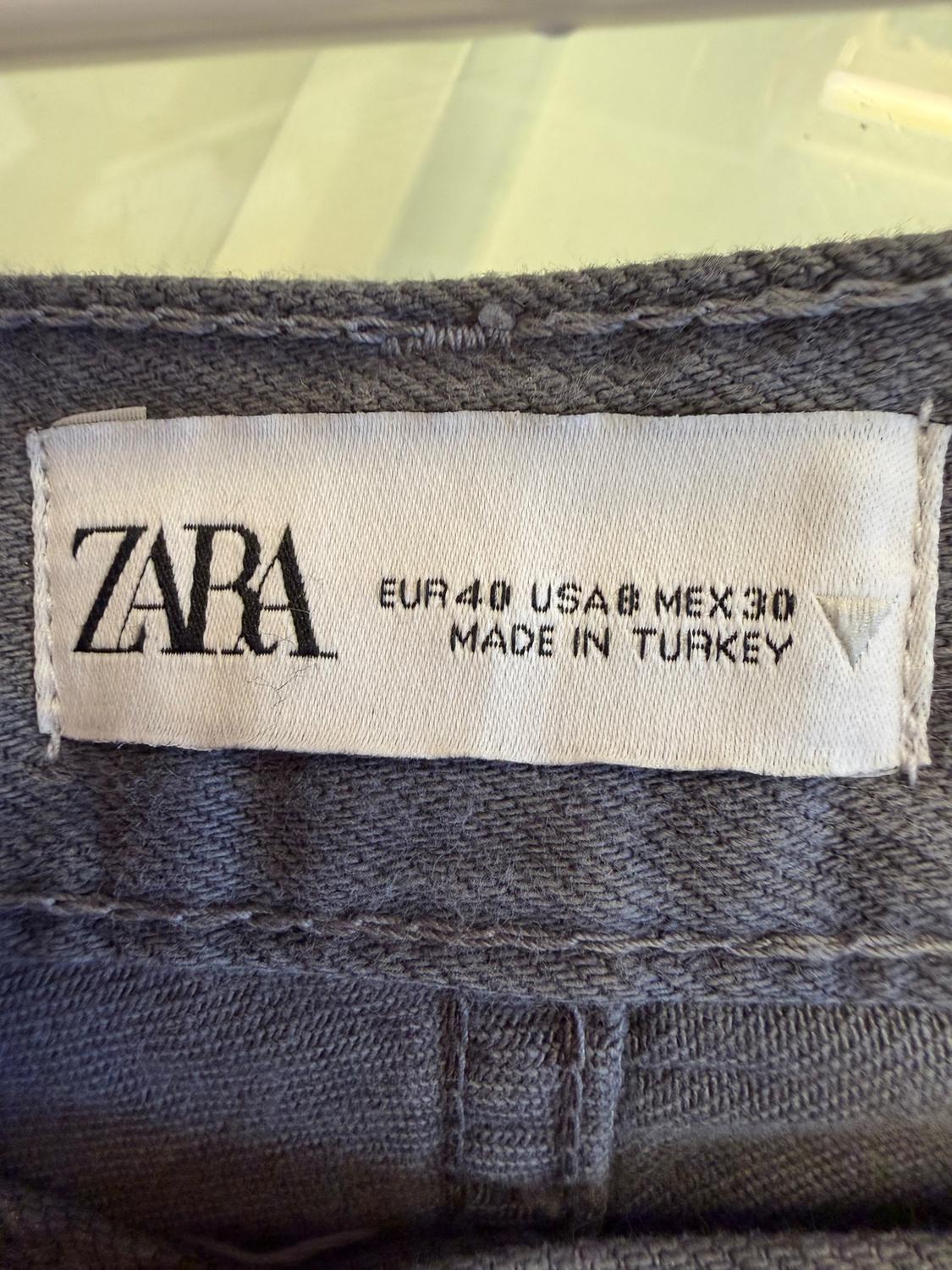 TRF WIDE-LEG MID-RISE METALLIC JEANS - Image 3