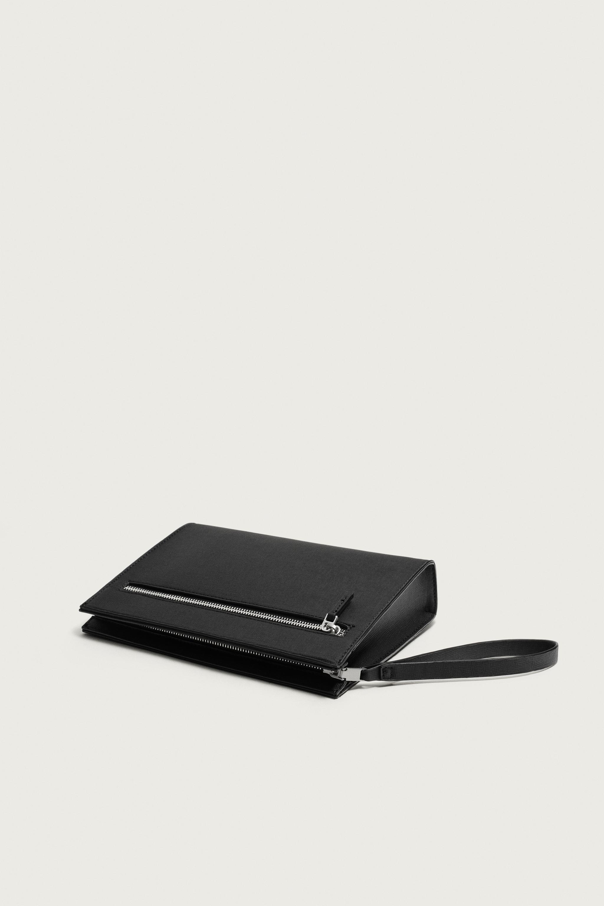 TEXTURED CLUTCH — Black (alternate view)