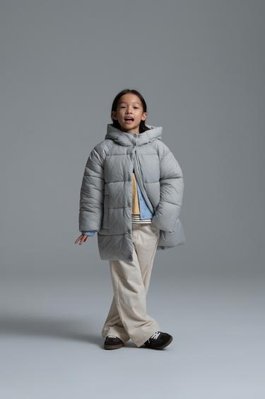 Zara LONG PUFFER COAT - Ice
