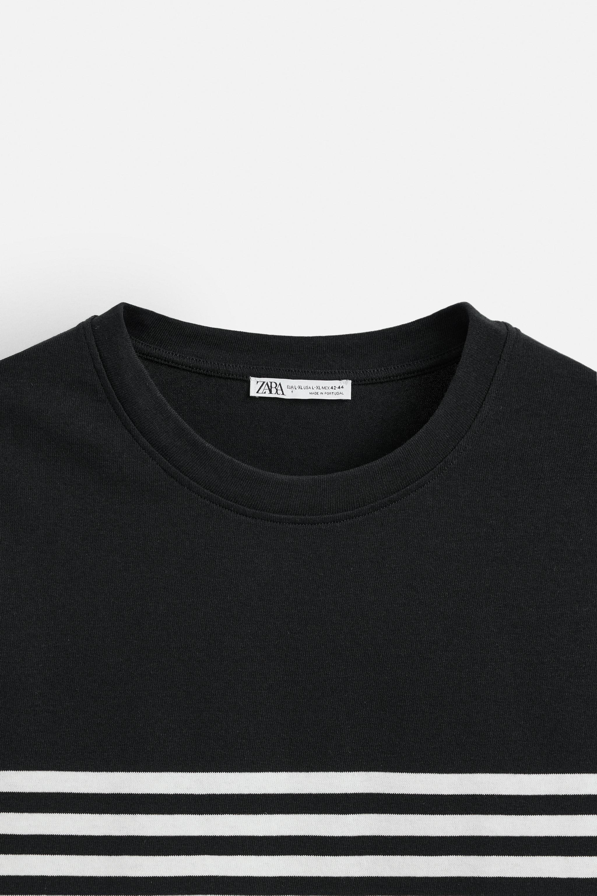 STRIPED T-SHIRT LIMITED EDITION - White / Navy | ZARA United