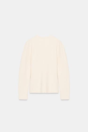 SWEAT-SHIRT SOFT MANCHES LONGUES - Écru de Zara - Image 4