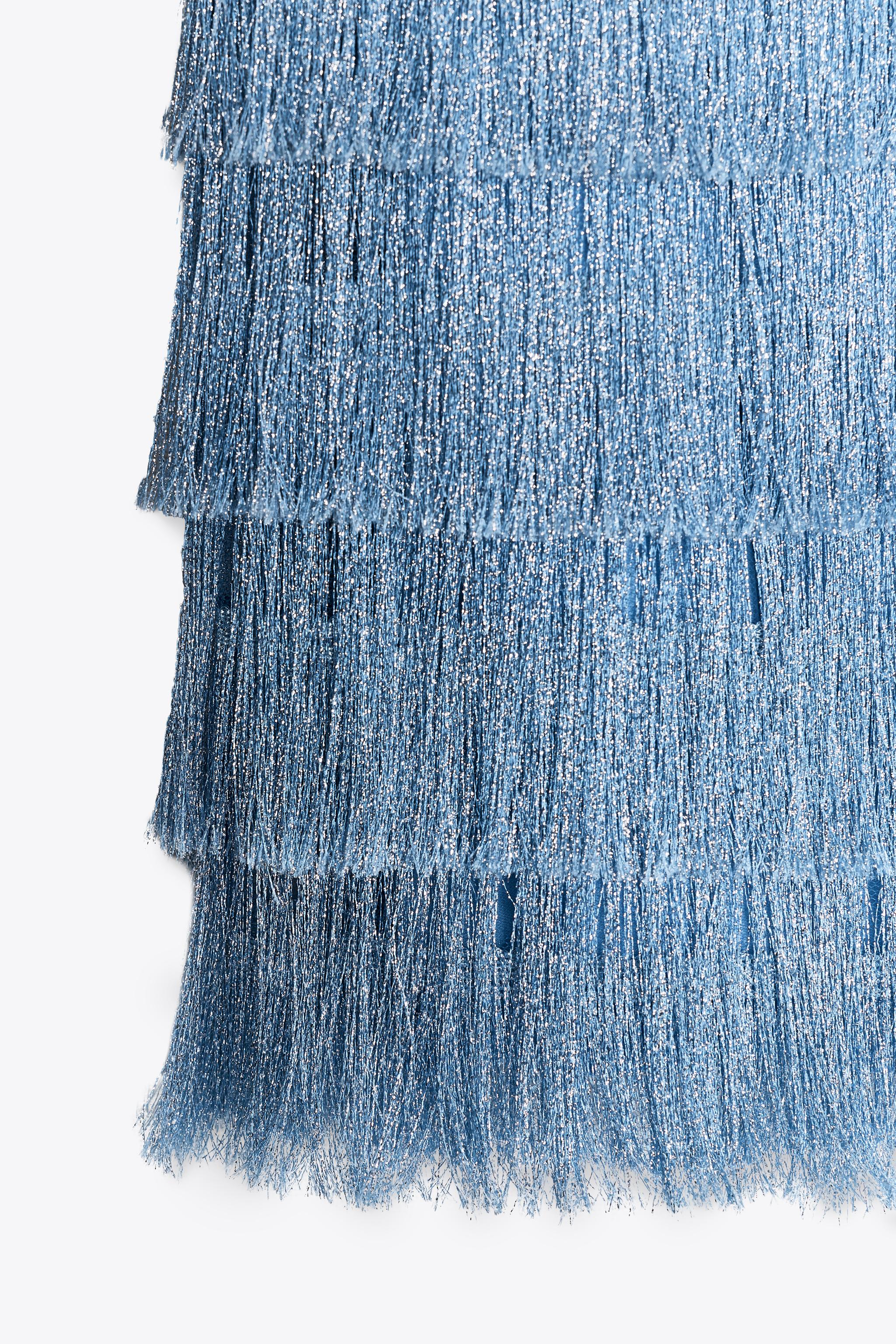 ROBE COURTE À FRANGES