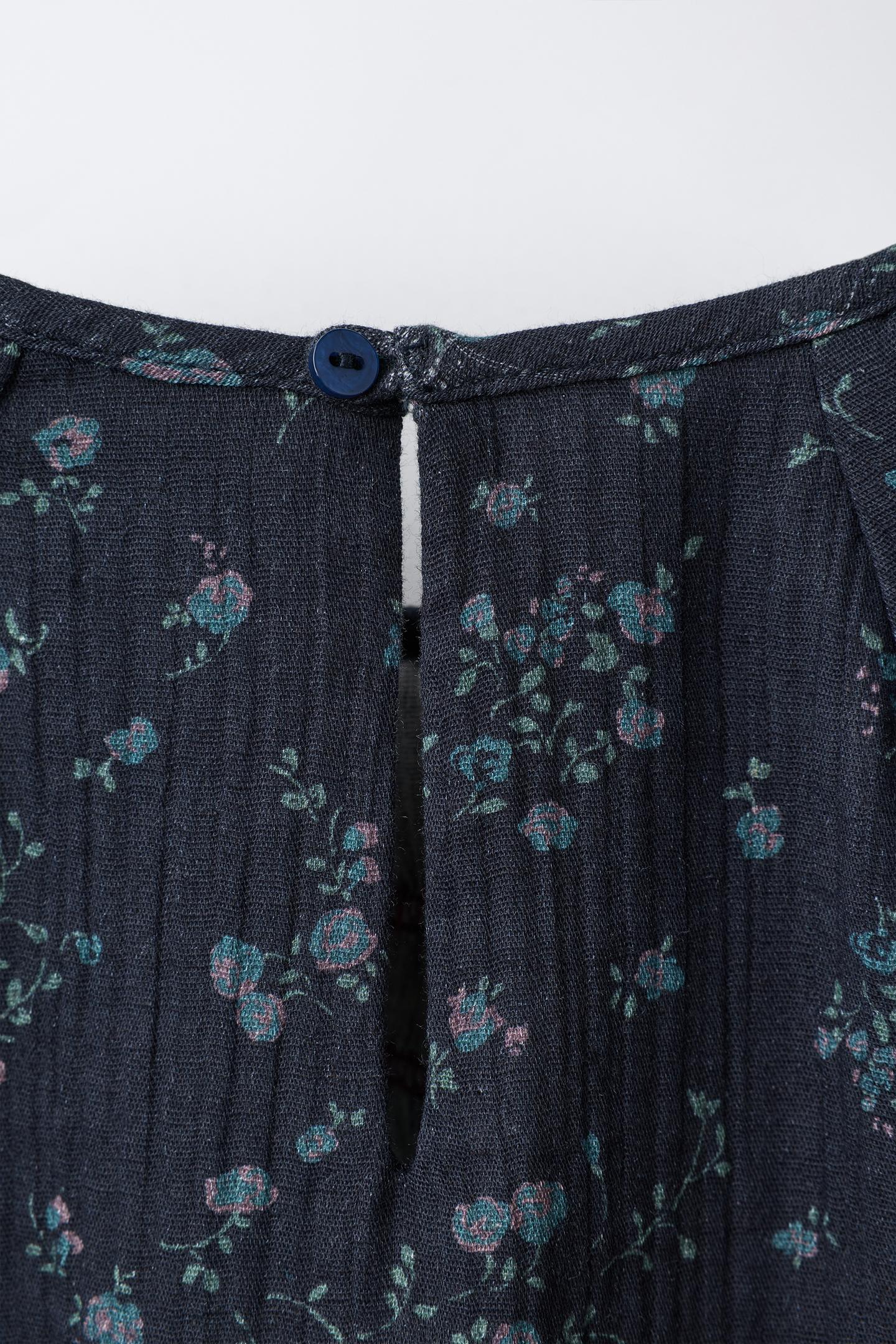 Детское платье Zara Floral Print, цвет: Антрацитовый серый — фото 4