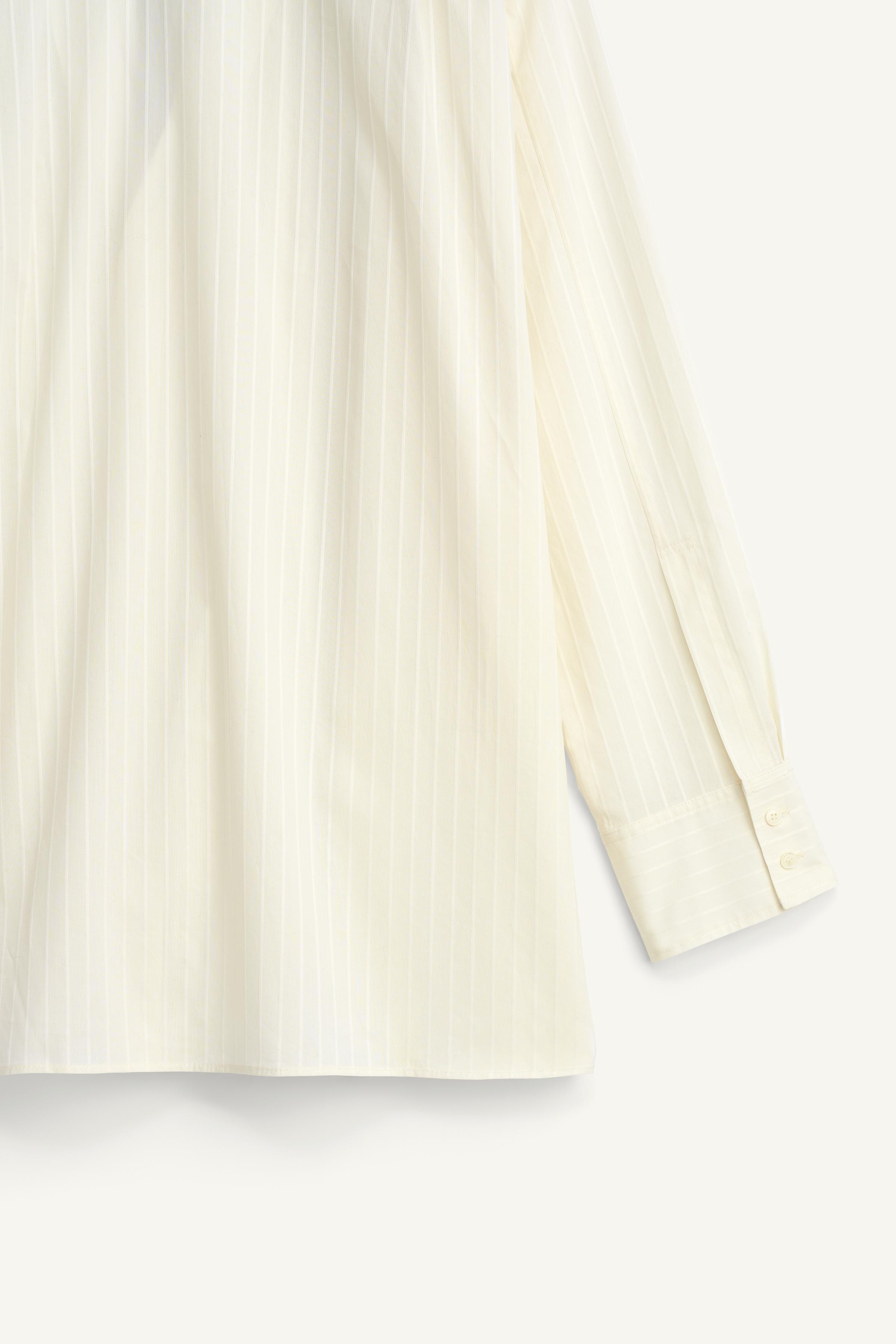 STRIPED JACQUARD KIMONO SHIRT