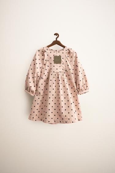 ZARA TIMELESS - VESTIDO ESTAMPADO TOPOS - Rosa tiza de Zara