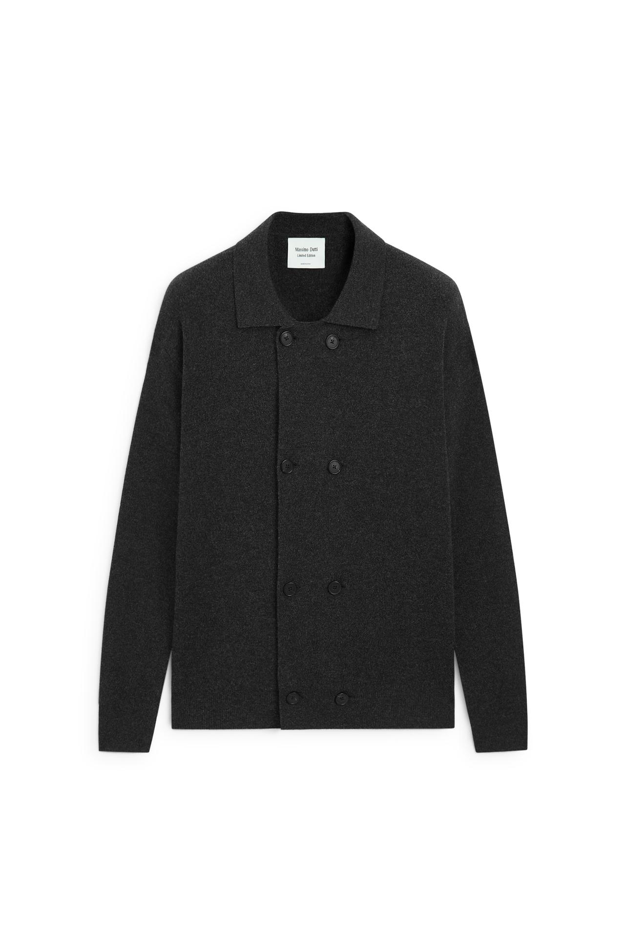 Double-breasted knit cardigan - LIMITED EDITION — Anthracite Gray