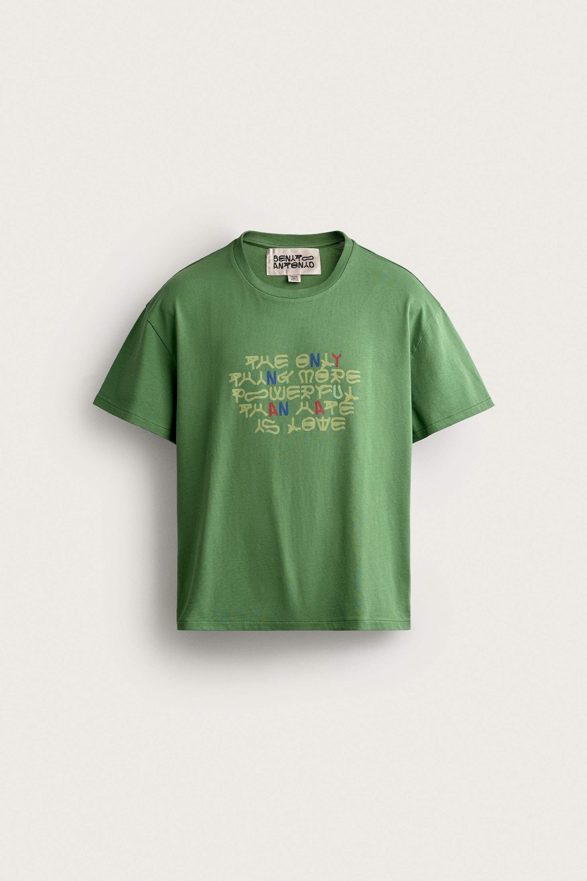 Zara YAZILI CROP FIT T-SHIRT