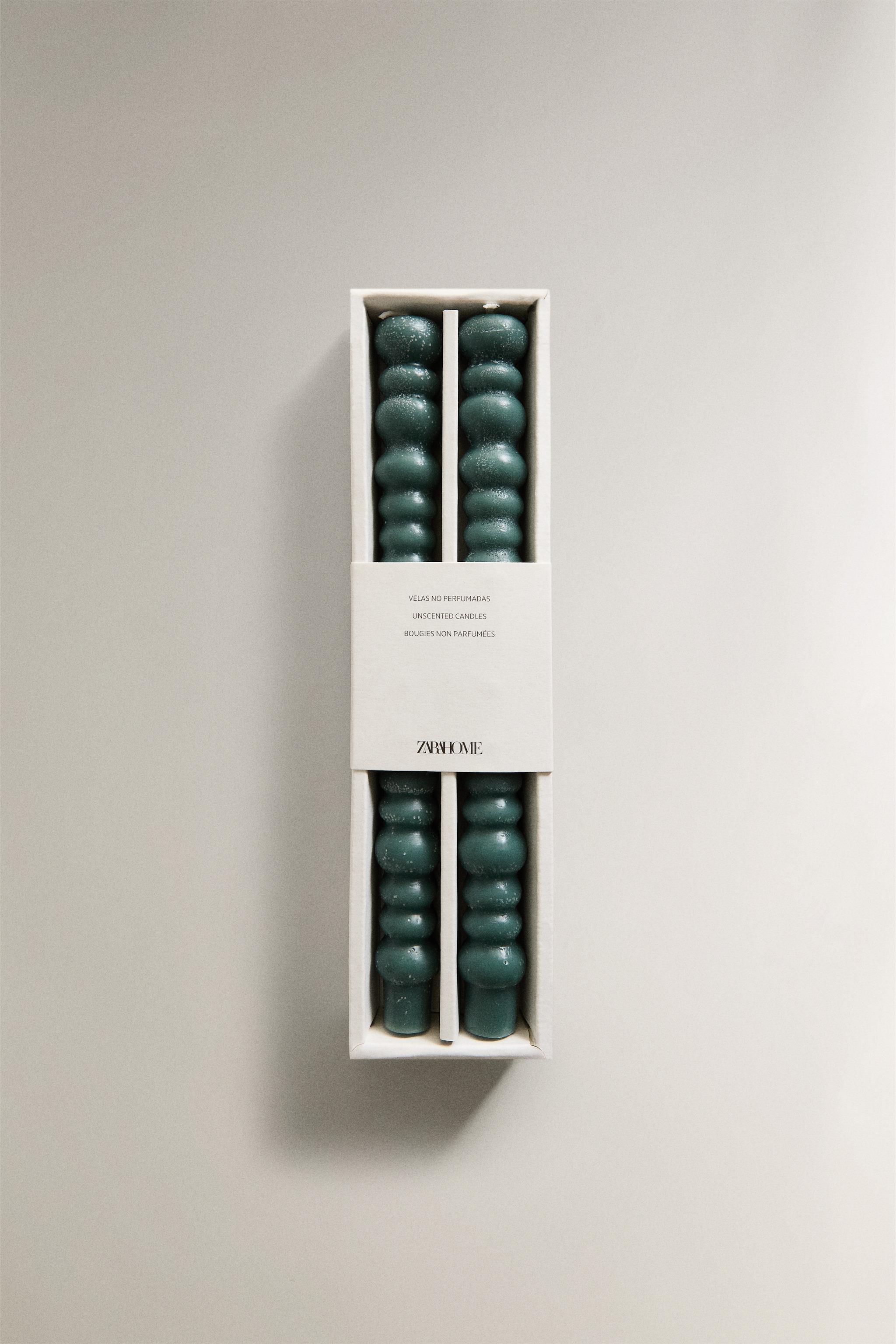 PACK BOUGIES DÉCORATIVES ONDULÉES (PACK DE 2)