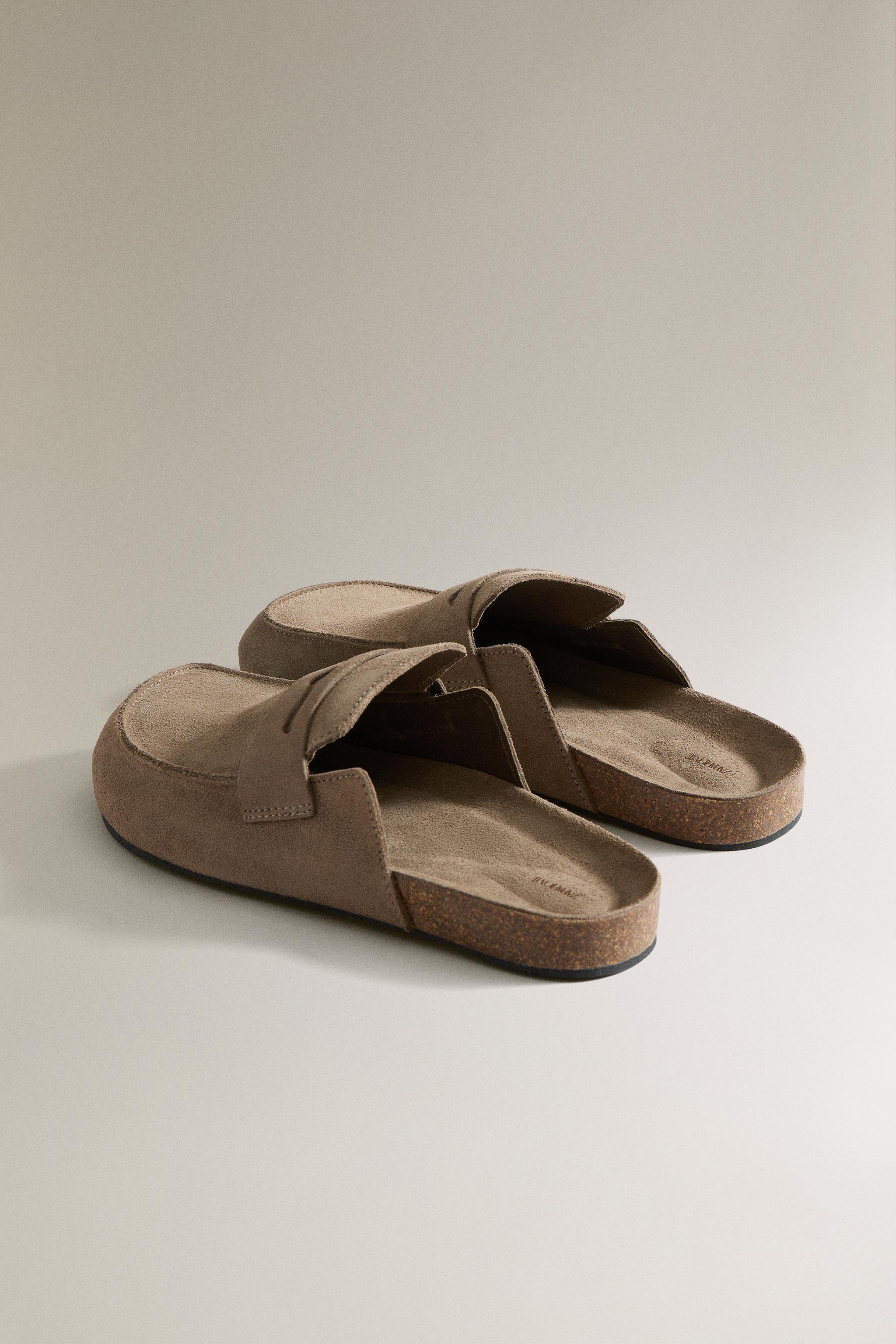 MULE CLOG SLIPPERS LEATHER EYE MASK