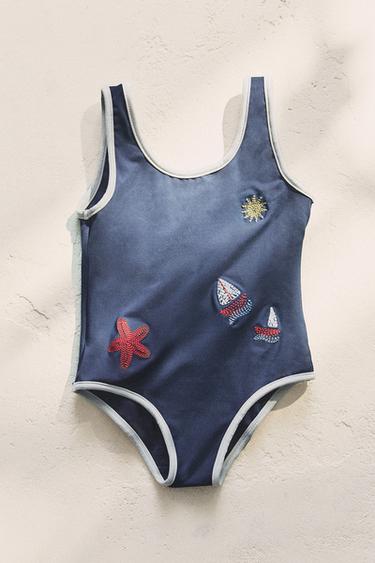 Zara DEČIJI KUPAĆI KOSTIM MORE – mornarsko plava
