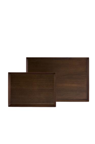RECTANGULAR WOODEN TRAY - Light beige by Zara