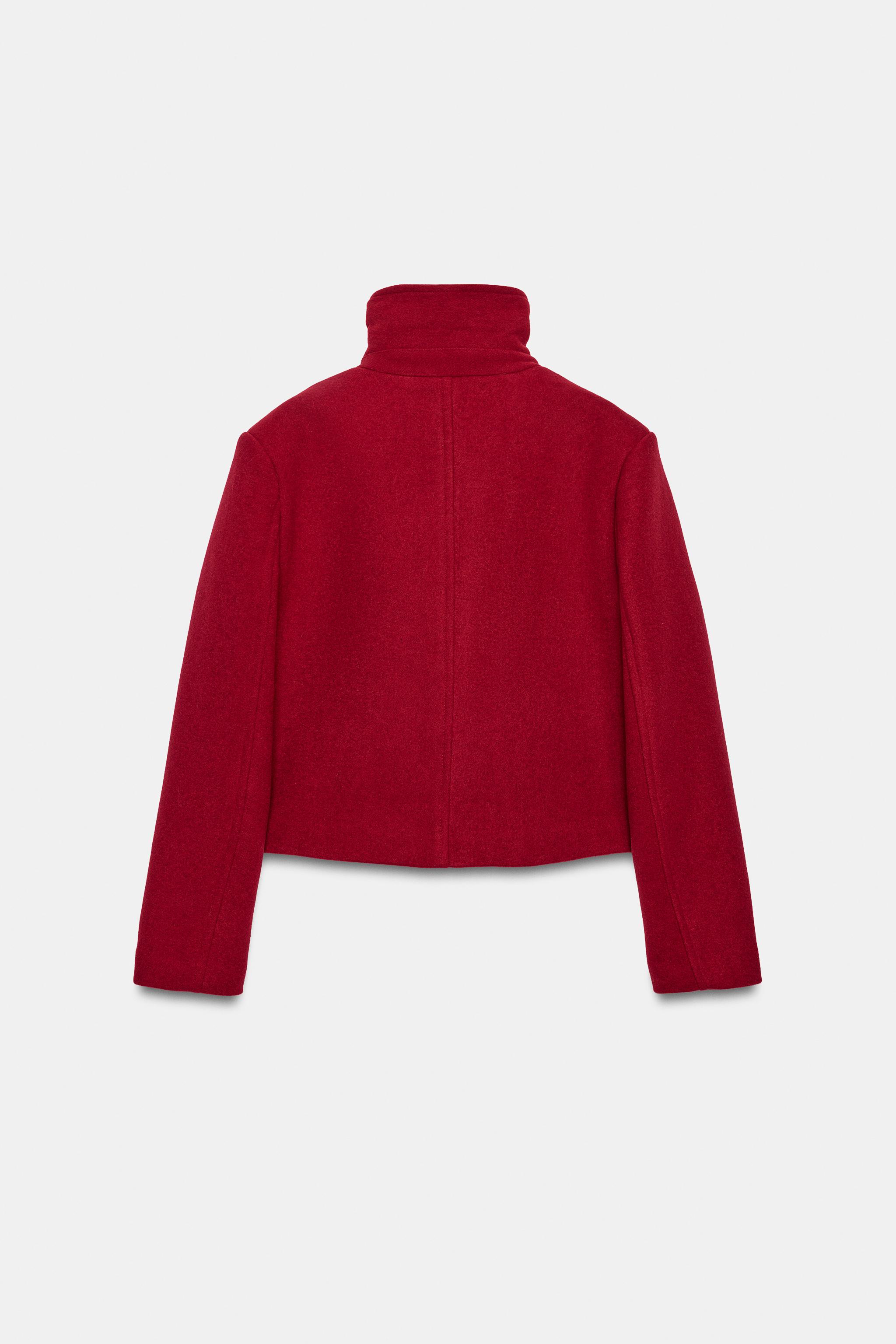BLOUSON CROISÉ À COL MONTANT
