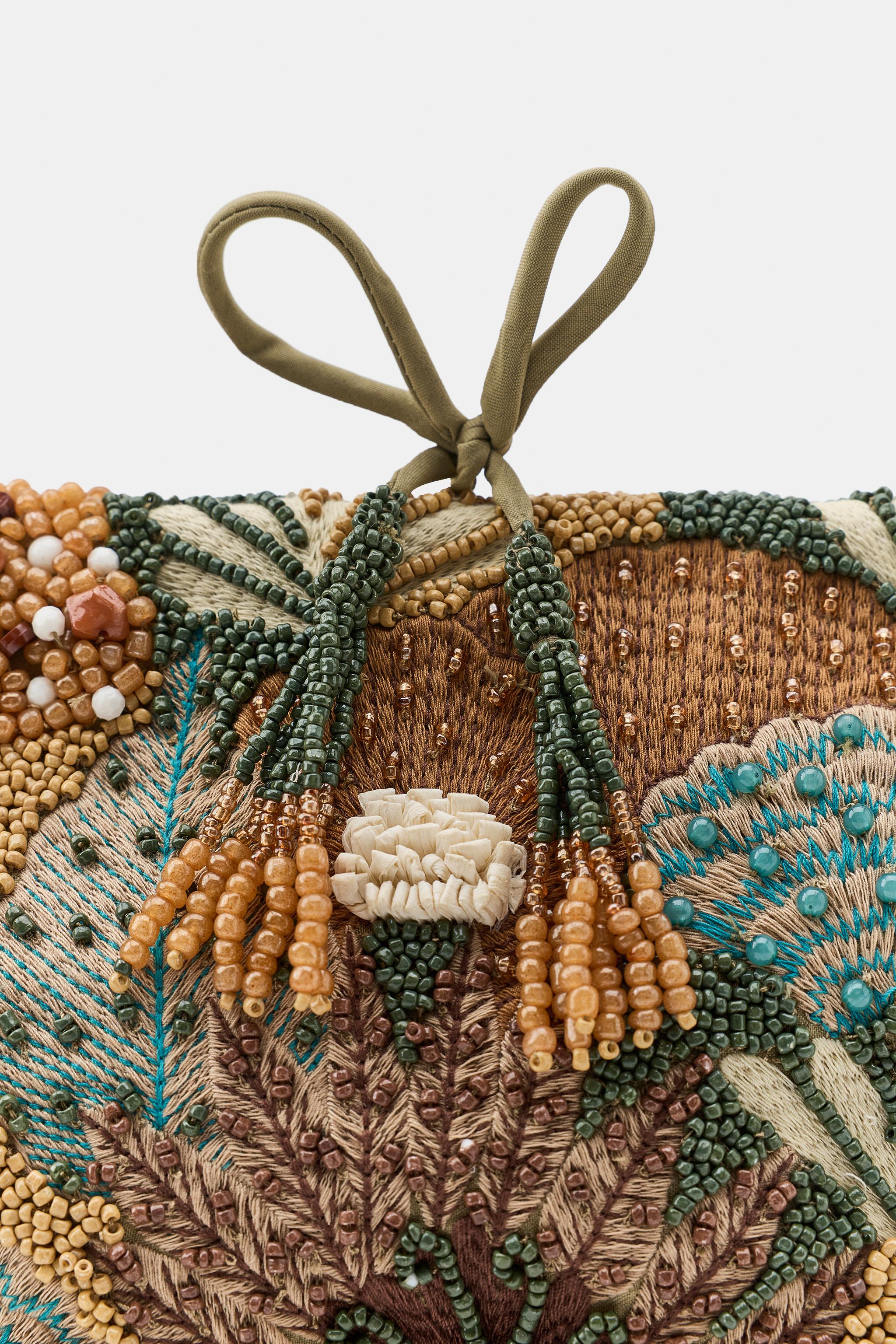 ビーズ刺繍入りクラッチバッグ - マルチカラ― | ZARA Japan / 日本