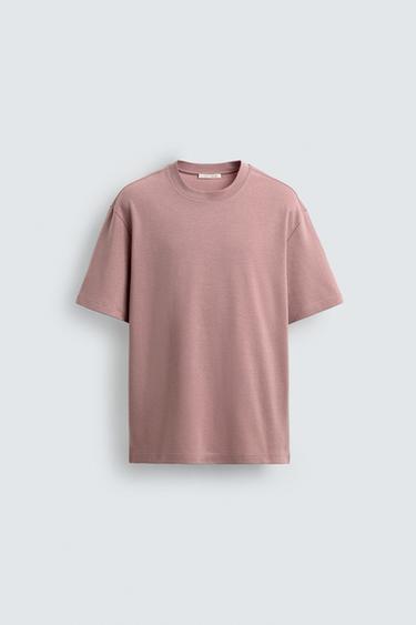 ΜΠΛΟΥΖΑ RELAXED FIT INTERLOCK - Ροζ παλ του Zara