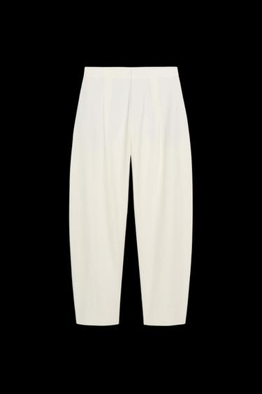 ZW COLLECTION BALLOON TROUSERS - Ecru by Zara - Image 0