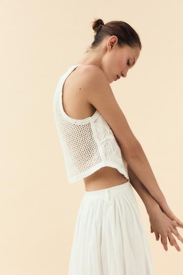 EMBROIDERED TOP - White by Zara