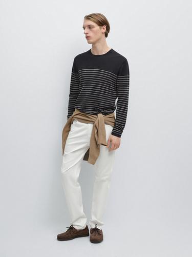 Pantalón tejanero slim fit - Blanco de Zara - Imagen 0