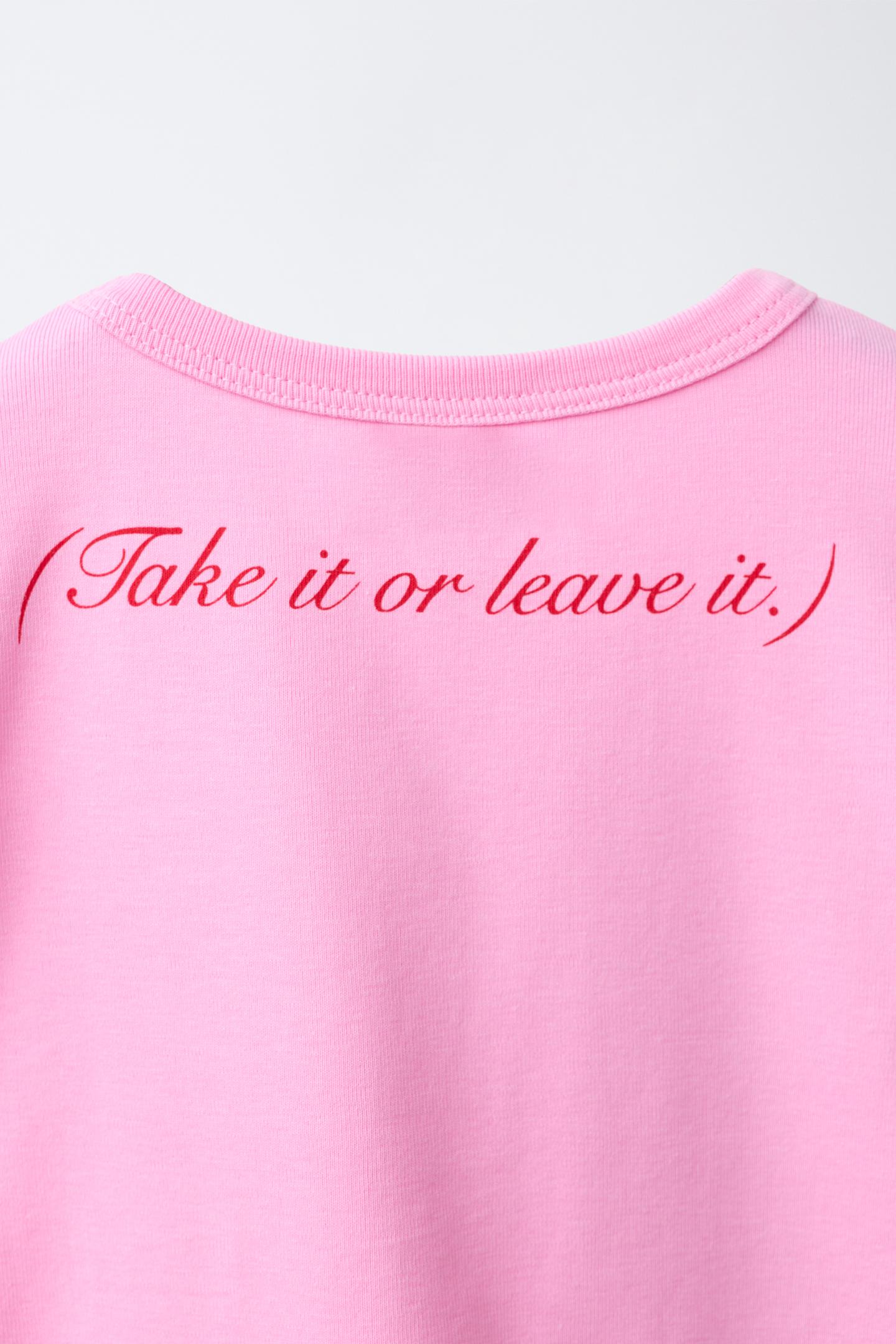 Детская футболка Zara Team Six Seven Print, цвет: Неоновый розовый — фото 4